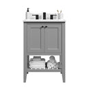 24"/CulturedMarble-4"Centerset/Grey