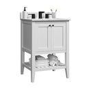 24"/Granite-4"Centerset/White