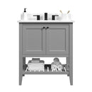 30"/CulturedMarble-4"Centerset/Grey