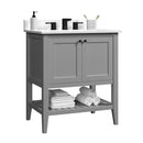 30"/CulturedMarble-4"Centerset/Grey