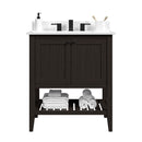 30"/CulturedMarble-4"Centerset/Brown