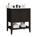 30"/CulturedMarble-4"Centerset/Brown