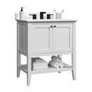 30"/CulturedMarble-4"Centerset/White