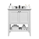 30"/Granite-4"Centerset/White