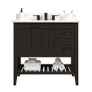 36"/CulturedMarble-4"Centerset/Brown