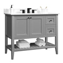 42"/CulturedMarble-4"Centerset/Grey