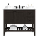 42"/CulturedMarble-4"Centerset/Brown