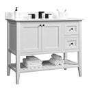 42"/CulturedMarble-4"Centerset/White