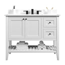 42"/CulturedMarble-4"Centerset/White