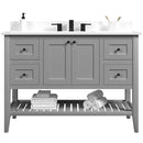 48"/CulturedMarble-4"Centerset/Grey