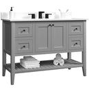 48"/CulturedMarble-4"Centerset/Grey