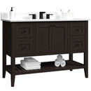 48"/CulturedMarble-4"Centerset/Brown