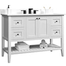 48"/CulturedMarble-4"Centerset/White