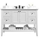 48"/CulturedMarble-4"Centerset/White