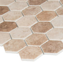 Sande Hexagon 2" x 2" Glass Mosaic Tile in Brown (14.7 SF/Carton)