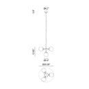 Maru 4 Light 20 inch Chrome Pendant Ceiling Light