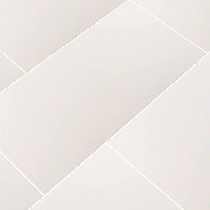 Estates White Polished Porcelain Floor & Wall Tile