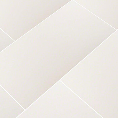 Estates White Matte Porcelain Floor and Wall Tile