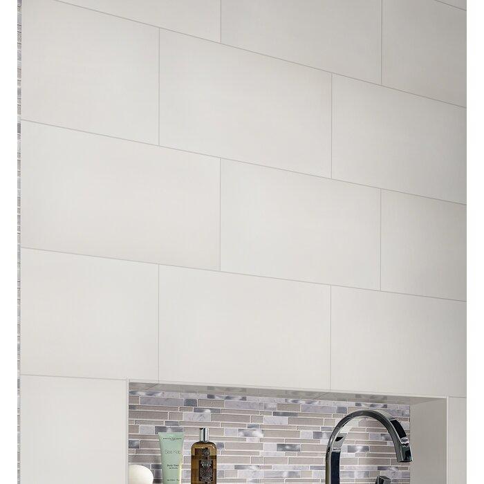 Estates White Polished Porcelain Floor & Wall Tile