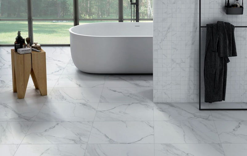 Naos White Floor and Wall porcelain Polished Tile (15.5/Carton)