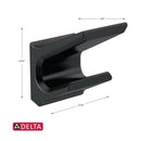 Delta Pivotal Double Wall Mounted Robe Hook - Matte Black