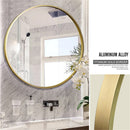 Modern Round Wall Mounted Bathroom Vanity Mirror with Gold Frame