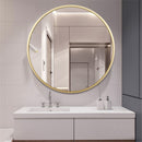 Modern Round Wall Mounted Bathroom Vanity Mirror with Gold Frame