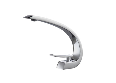 Aqua Arcco Single Lever Modern Bathroom Vanity Faucet - Chrome