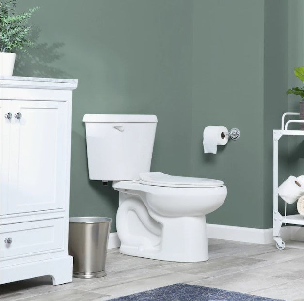 American Standard Colony White Elongated Standard Height 2-Piece Toilet 12-in Rough-In Size