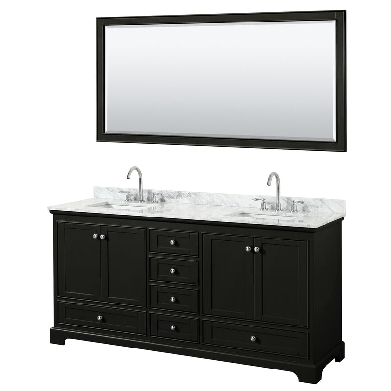 72"/Espresso/SquareSinks