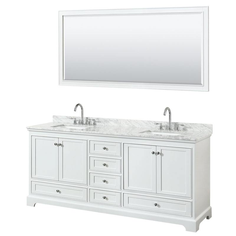 80"/White/SquareSinks