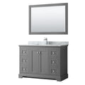 48"/Gray/SquareSink-1Hole