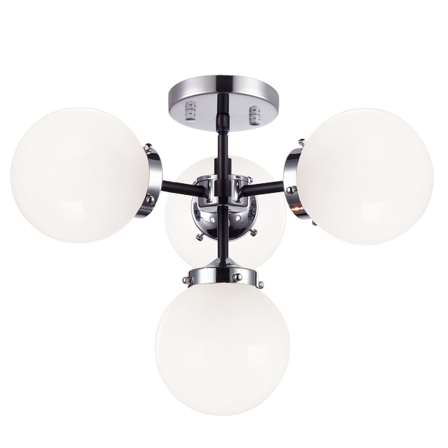 Maru 4 Light 20 inch Chrome Pendant Ceiling Light