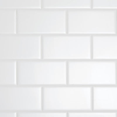 Brilliance 3" x 6" Ceramic  Polished Bright White Subway Tile (10 SF/Carton)