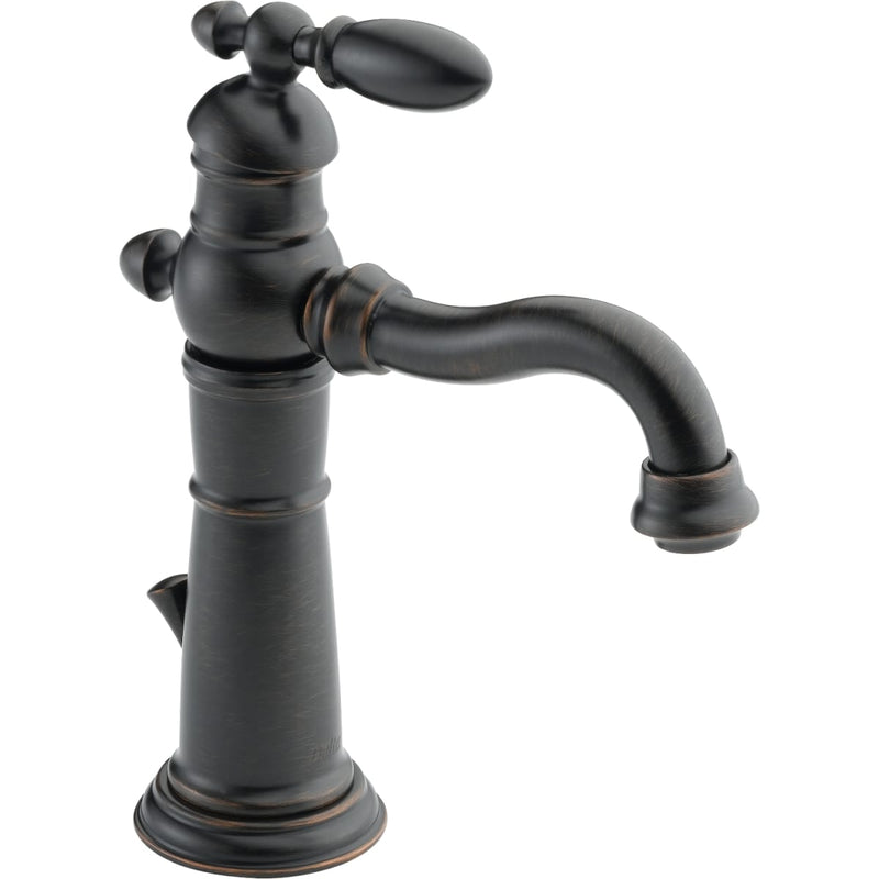 Delta Victorian Single Hole Bathroom Faucet with Pop-Up Drain Assembly - Venetian Bronze