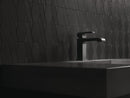 Delta Ara 1.2 GPM Single Hole Bathroom Faucet - Includes Metal Pop-Up Drain Assembly - Matte Black