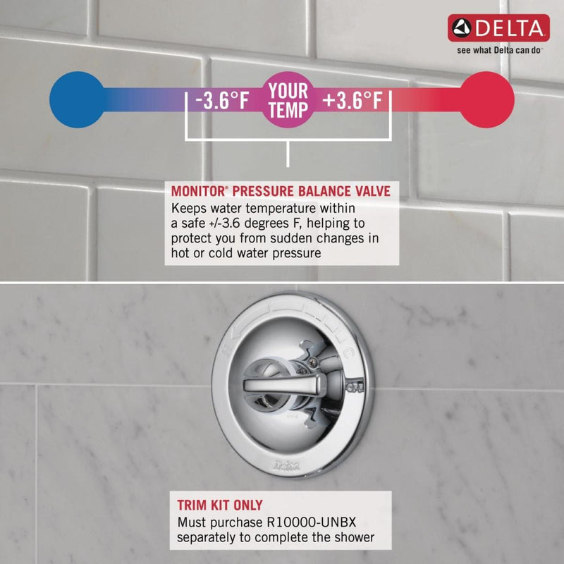 Delta Trinsic Monitor 14 Series Single Function Pressure Balanced Shower / Shower + Tub