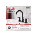 Delta Trinsic Widespread Bathroom Faucet with Metal Drain Assembly