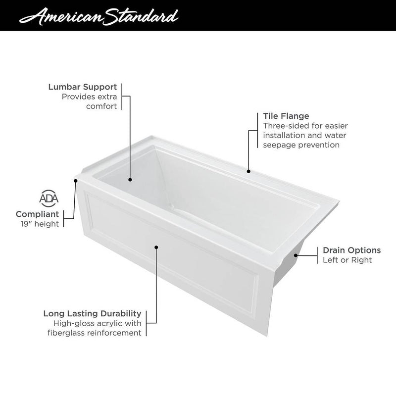 American Standard Town Square S Bathtub - White