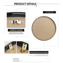 Modern Round Wall Mounted Bathroom Vanity Mirror with Gold Frame