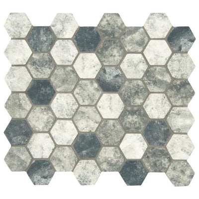 Truffle 12" x 12" Hexagon Matte Glass Mesh-Mounted Mosaic Tile (14.7 SF/Carton)